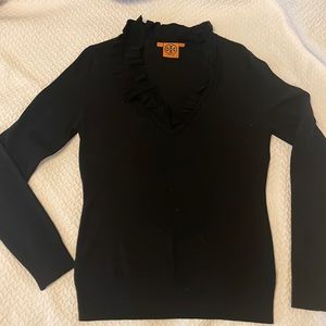 Tory Burch Merino Wool ruffle-neck sweater